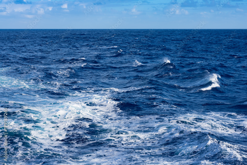 Clouds, waves and ship trace in Pacific Clouds, waves and ship trace in Pacific