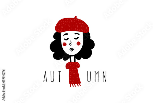 Girl, women icon. France. Autumn.