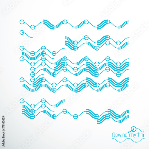 Flowing stripes  vector abstract wave lines illustration for use as website background.