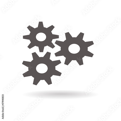 Gear icon with place for your text. Vector illustration