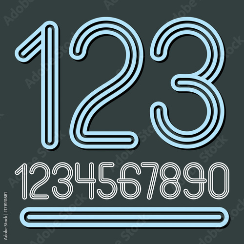 Vector  trendy numbers coll...