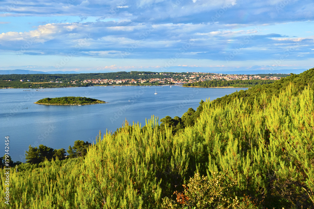 The town of Porer from Mount Kope, Kamenjak National Park, Istria, Croatia The town of Porer from Mount Kope, Kamenjak National Park, Istria, Croatia