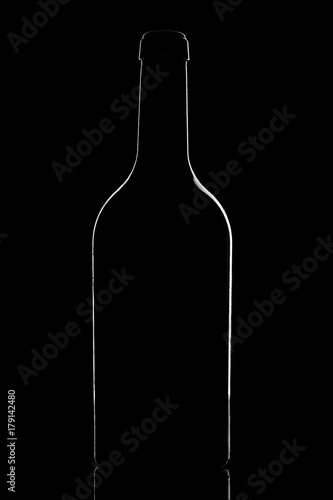 Silhouette bottiglia di vino