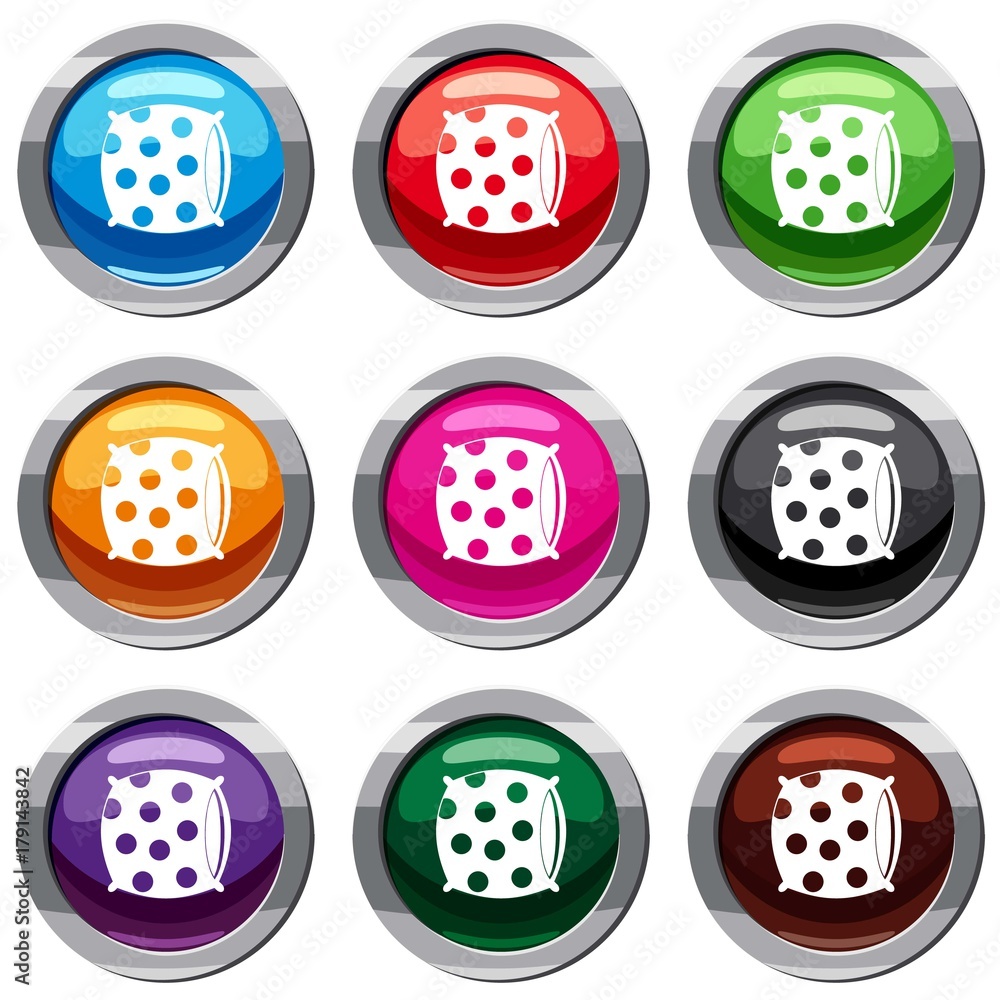Pillow with dots set 9 collection Pillow with dots set 9 collection