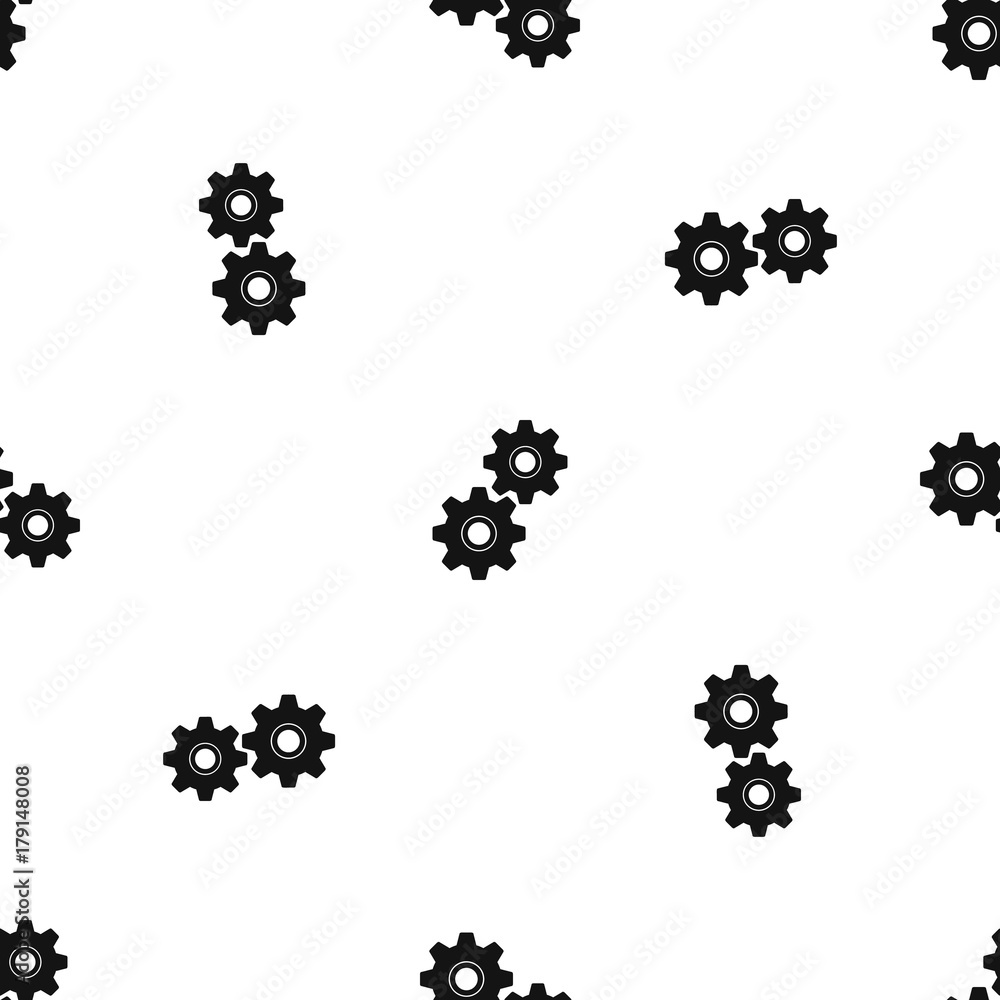 Gear pattern seamless black