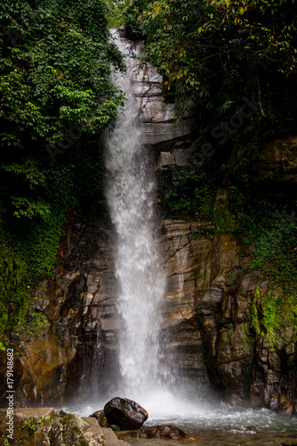 Water Fall in a thick forest, 