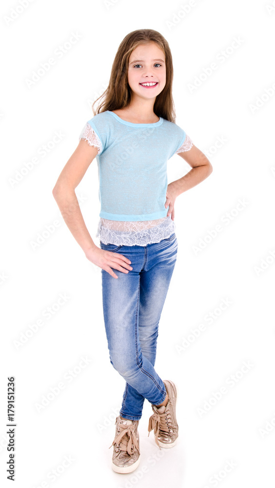 Portrait of adorable smiling happy little girl child isolated Portrait of adorable smiling happy little girl child isolated