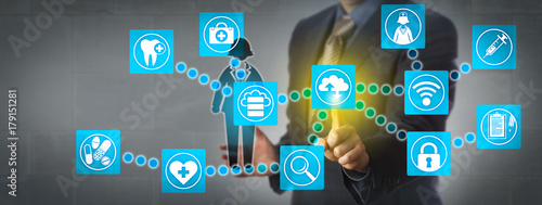 Photos Administrator Transferring Patient Data Via Cloud