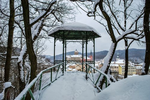 Stadtansicht Loket im Winter photo