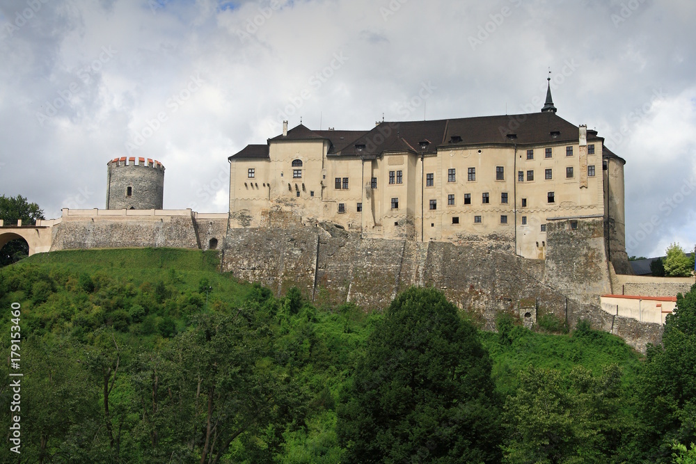 Cesky Sternberk Castle - medieval gothic castle, located on the west side of the River Sazava overlooking the village with the same name of the Central Bohemian Region. 