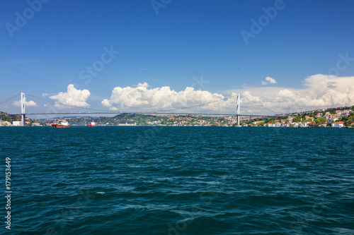 Istanbul sea front bridge, Bosphorus view, Turkey
