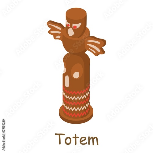 Totem icon, isometric 3d style