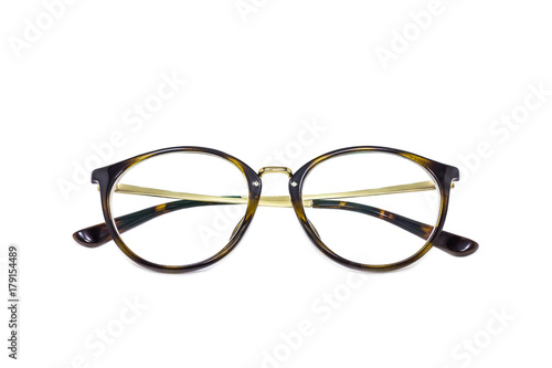 Vintage fashion glasses isolated on a white background