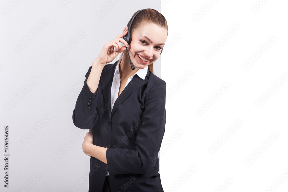 Picture of beautiful business lady talks a phone Picture of beautiful business lady talks a phone