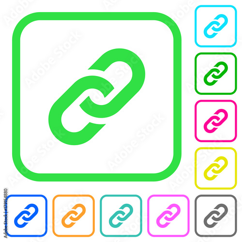 Link vivid colored flat icons icons