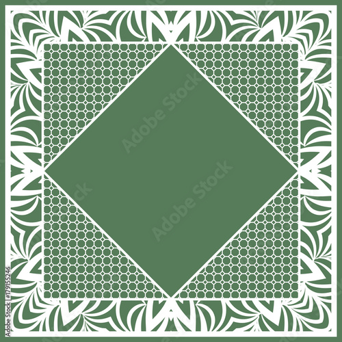 lace print with floral ornament. tablecloth. vector illustration