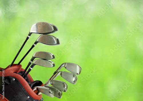 golf club and ball isolated 