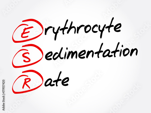 ESR - Erythrocyte Sedimentation Rate acronym, concept background