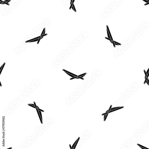 Beach chaise pattern seamless black