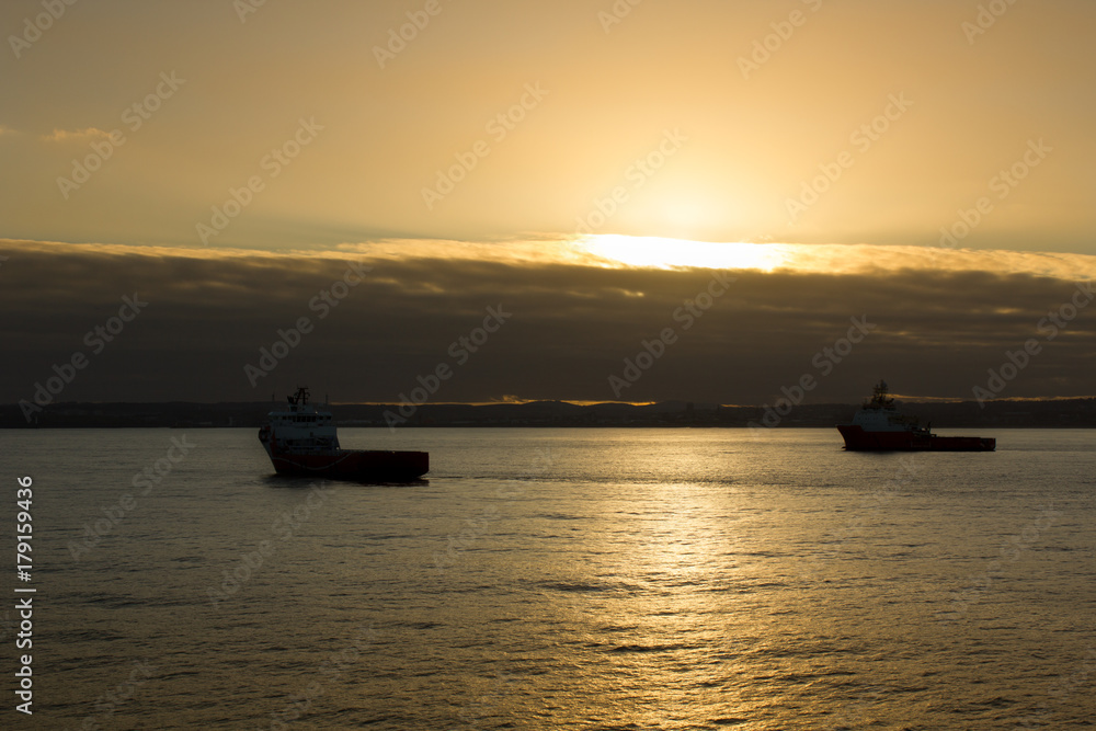 Aberdeen anchorage early afternoon