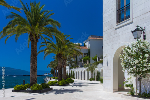 Embankment of Porto Montenegro, luxury yacht port
