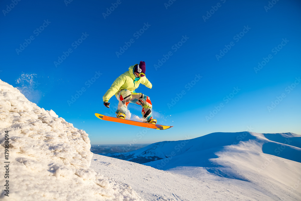 Beautiful sunny day in the mountains.