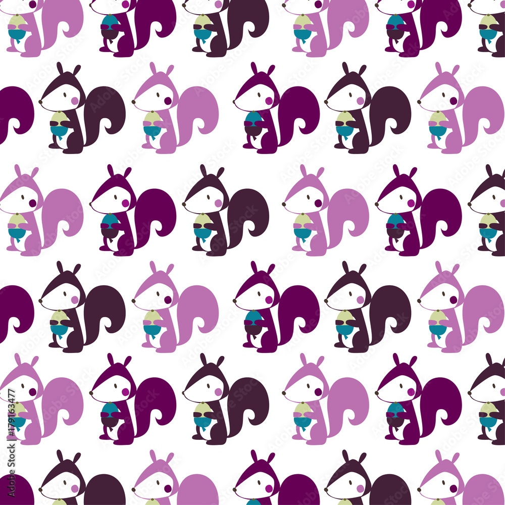 Fototapeta premium cute animal pattern