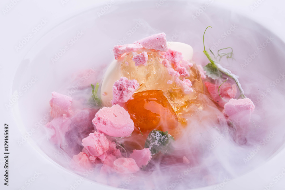 Strawberry soup with lemongrass and ice cream Strawberry soup with lemongrass and ice cream