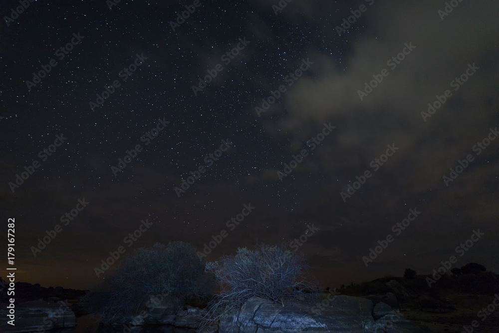 Night photography in the Natural Area of Barruecos. Extremadura. Spain. Night photography in the Natural Area of Barruecos. Extremadura. Spain.