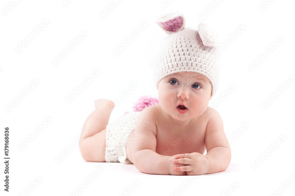 beauty little girl in rabbit costume beauty little girl in rabbit costume