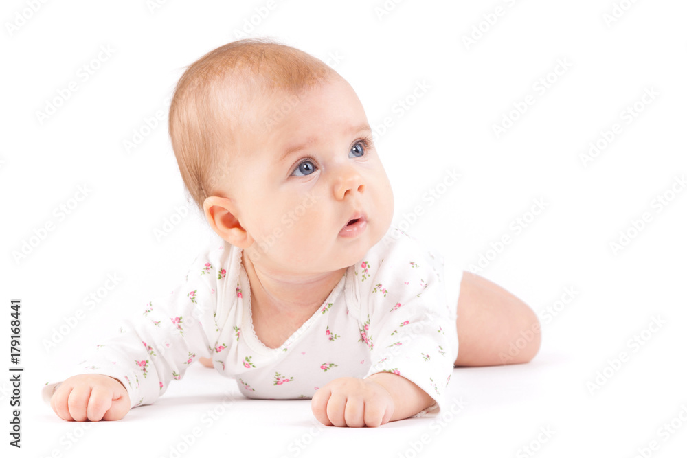 cute pretty little girl in white pijamas cute pretty little girl in white pijamas