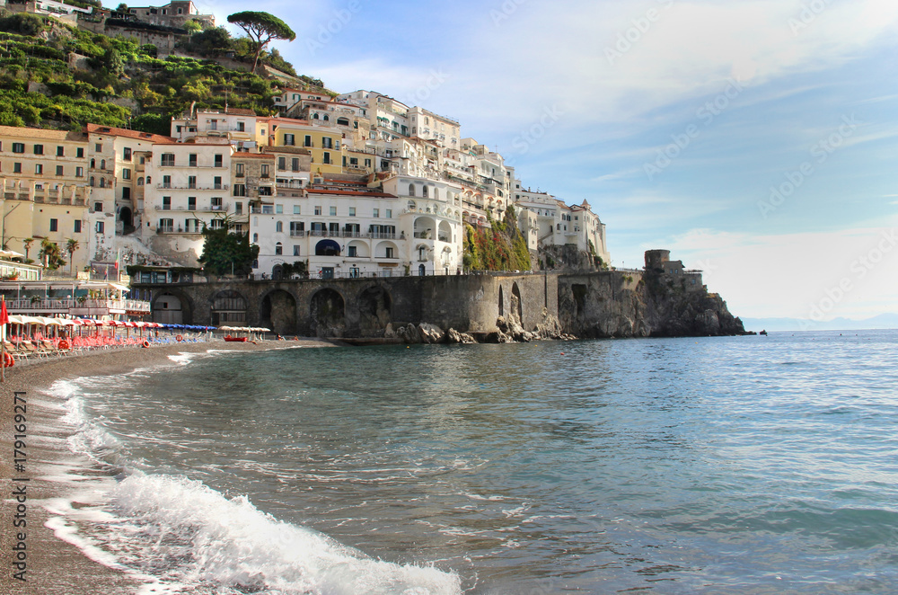 Beautiful view of Amalfi, Italy