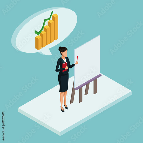 Isometric business avatars icon vector illustration graphic design