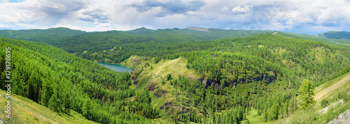 View on Ukchol lake. Altai Republic. Russia