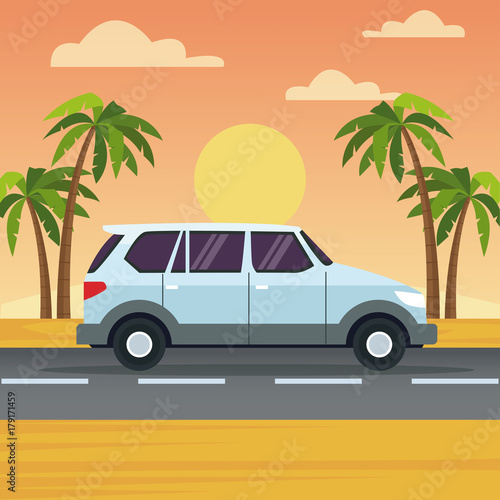 Vehicle in highway icon vector illustration graphic © Jemastock