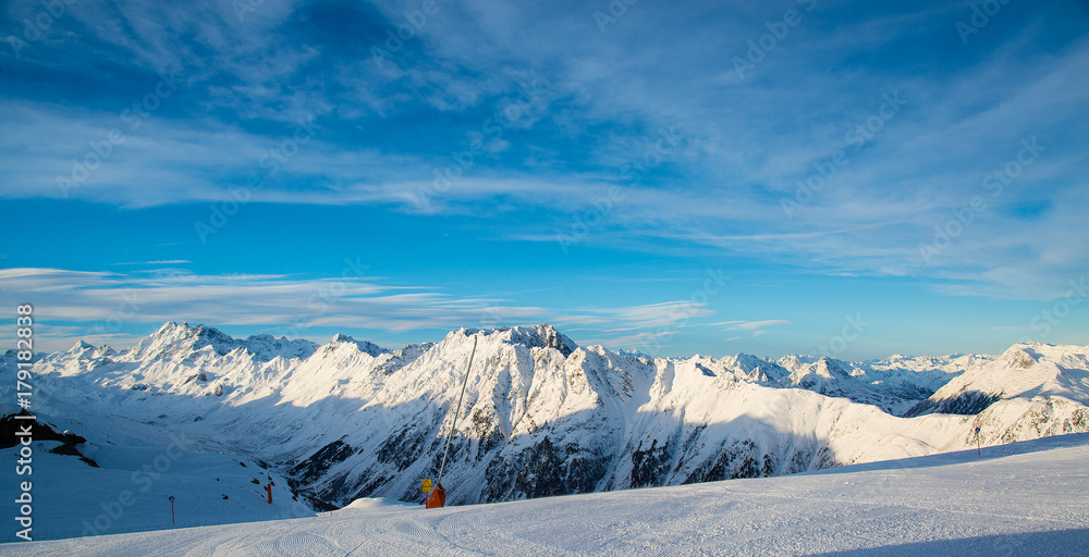 Fototapeta premium Panorama of the Austrian ski resort Ischgl