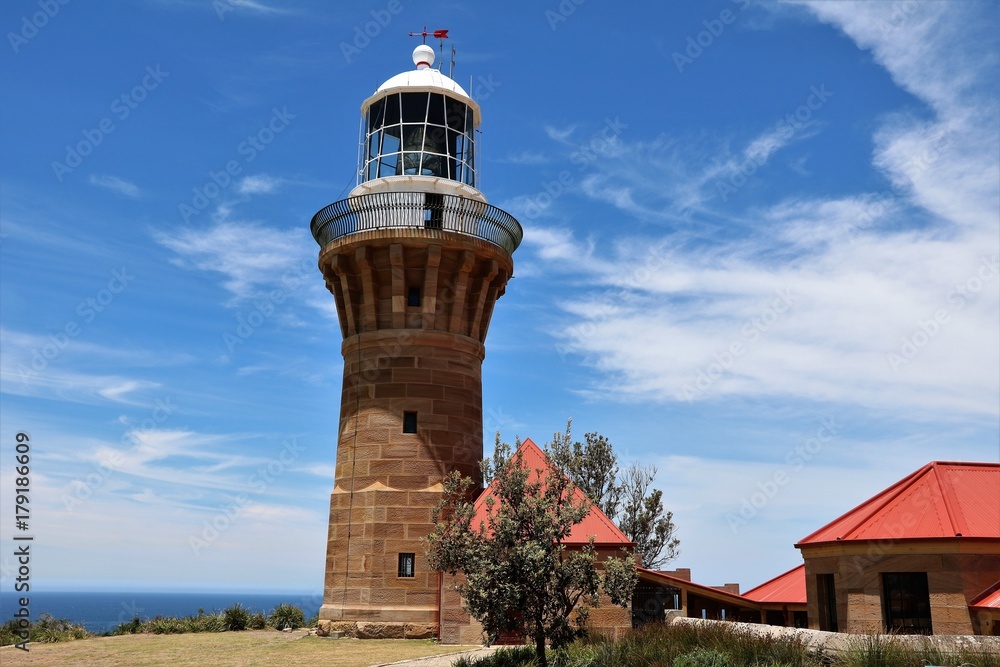 Palm Beach Sydney the Barrenjoey Lighthouse at the Tasman Sea, Australia