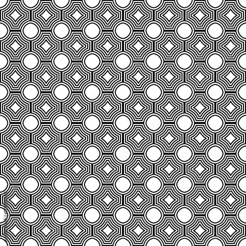Background and texture with Ancient tile pattern.Seamless retro ornamental Pattern.Ceramic tiles.Traditional ornate