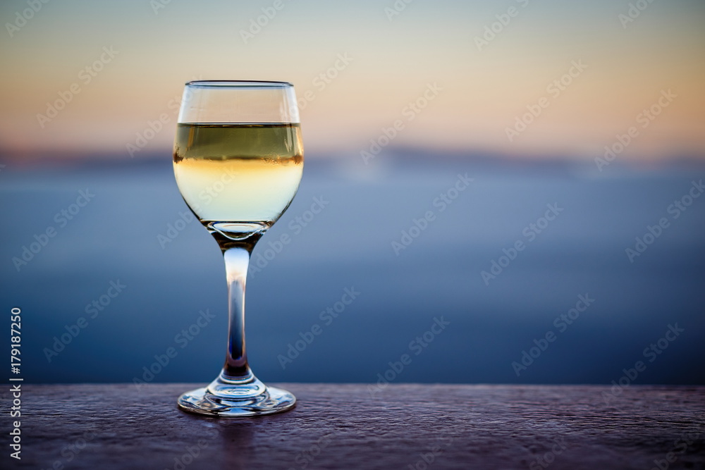 a glass of white wine by the sea a glass of white wine by the sea