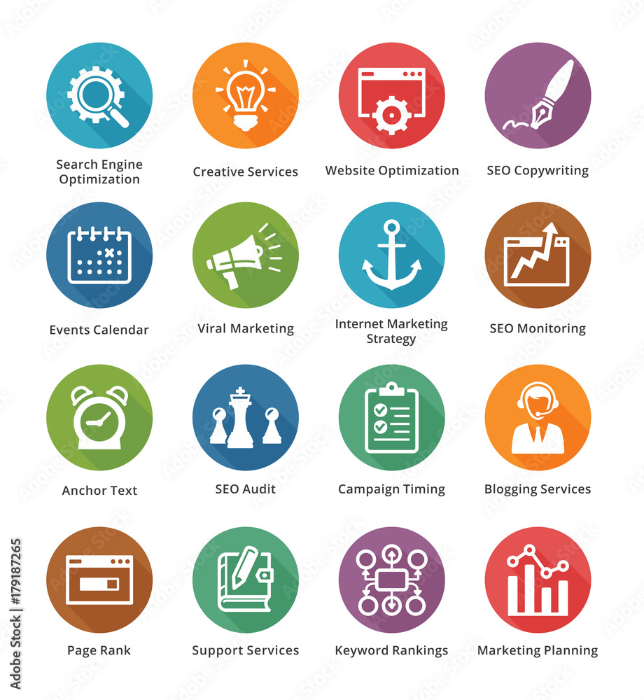 SEO & Internet Marketing Icons Set 5 - Dot Series
SEO & Internet Marketing Icons Set 5 - Dot Series