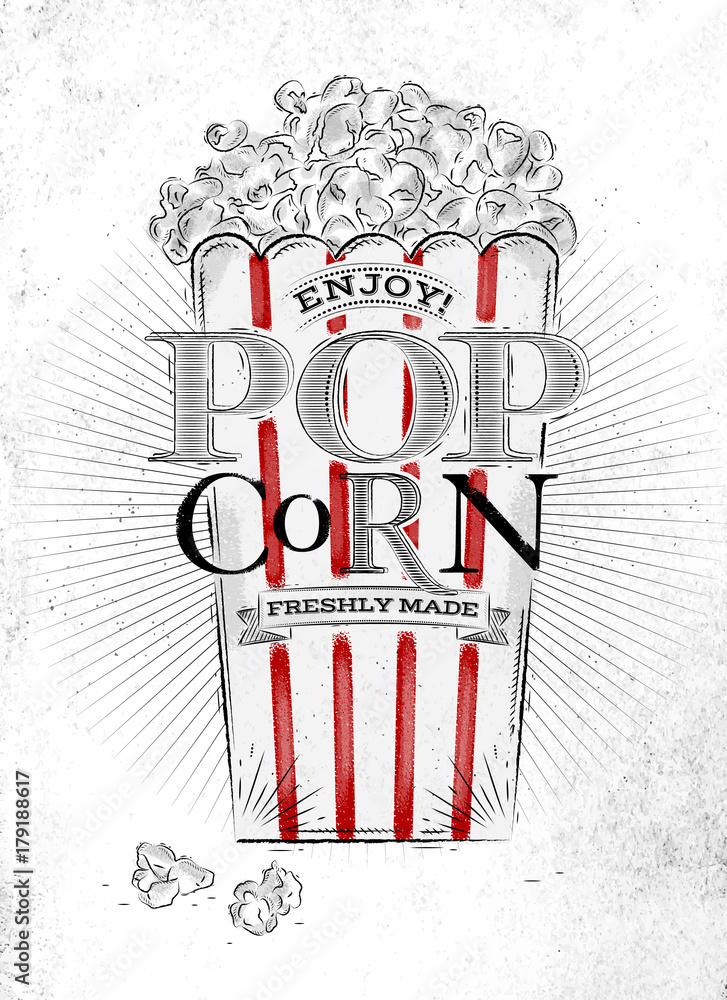 Plakat Poster popcorn
