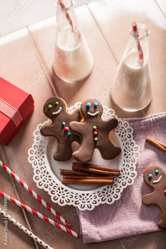 Christmas Cookies and Milk photo