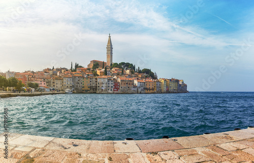 Panoramic view of Porec, Croatia, Adriatic coast
