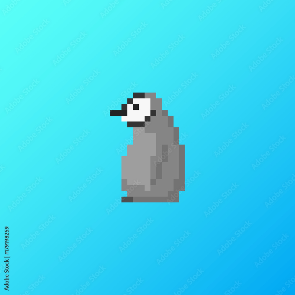 Pixel penguin for games and applications