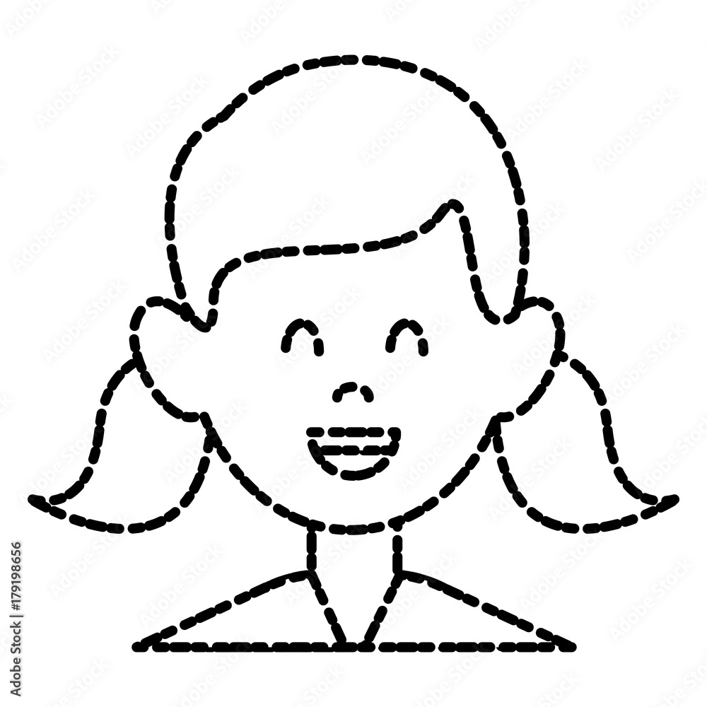 Woman smiling cartoon icon vector illustration graphic design Woman smiling cartoon icon vector illustration graphic design