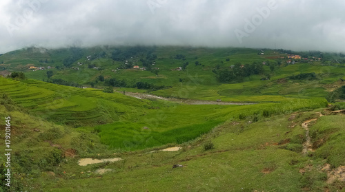 Panorama landscape of Vietnam countryside
