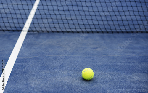 Ball in a tennis court