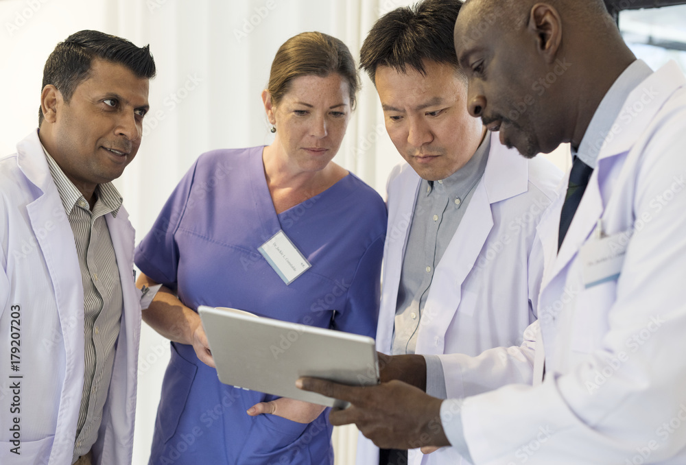Group of diverse doctors are having a discussion Group of diverse doctors are having a discussion