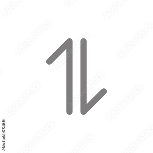 half arrow up down icon. Web Icon. Premium quality graphic design. Signs, outline symbols collection, simple icon for websites, web design, mobile app