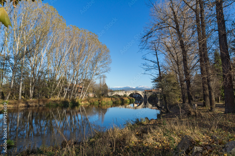 Kadin most - a 15th-century stone arch bridge over the Struma River at Nevestino, Kyustendil Province, Bulgaria Kadin most - a 15th-century stone arch bridge over the Struma River at Nevestino, Kyustendil Province, Bulgaria